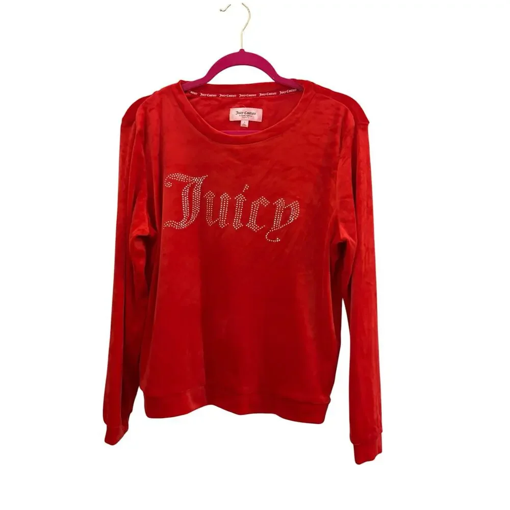 Juicy Couture Sleepwear Top Jr. Size L Super Soft Plus with Rhinestone Logo
